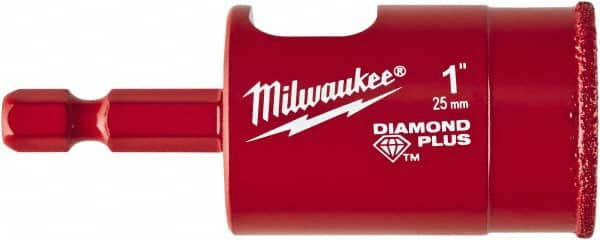 Milwaukee Tool - 1" Diam, 1-1/2" Cutting Depth, Hole Saw - Diamond Grit Saw, Continuous Edge - A1 Tooling