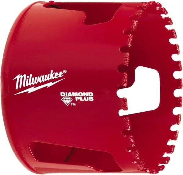 Milwaukee Tool - 2-1/2" Diam, 1-1/2" Cutting Depth, Hole Saw - Diamond Grit Saw, Continuous Edge - A1 Tooling