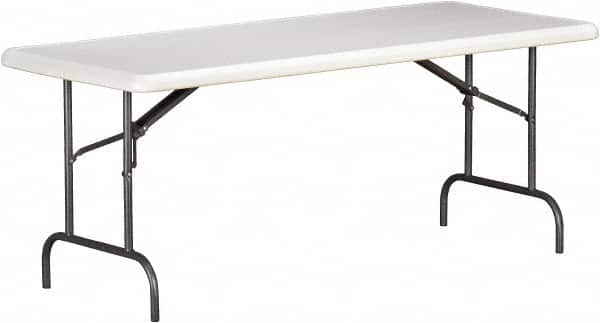 Ability One - 30" Long x 72" Wide x 29" High, Rectangular Folding Table - Platinum - A1 Tooling