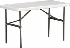 Ability One - 24" Long x 48" Wide x 29" High, Rectangular Folding Table - Platinum - A1 Tooling