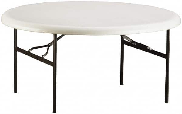 Ability One - 60" Wide x 29" High x 60" Diam, Round Folding Table - Platinum - A1 Tooling