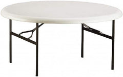 Ability One - 60" Wide x 29" High x 60" Diam, Round Folding Table - Platinum - A1 Tooling