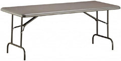 Ability One - 72" Long x 30" Wide x 29" High, Rectangular Folding Table - Charcoal - A1 Tooling