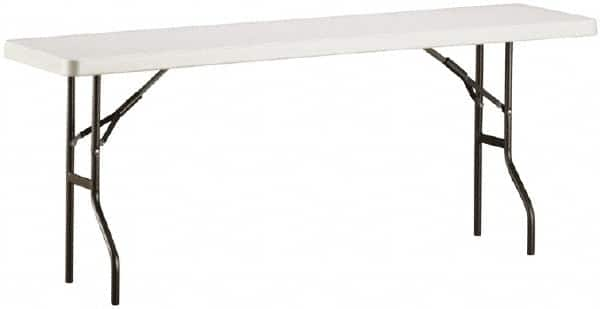 Ability One - 72" Long x 18" Wide x 29" High, Rectangular Folding Table - Platinum - A1 Tooling