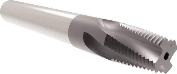 Allied Machine and Engineering - 1/4-18, 3/8-18 NPT, 0.305" Cutting Diam, 4 Flute, Solid Carbide Helical Flute Thread Mill - Internal/External Thread, 5/8" LOC, 3" OAL - A1 Tooling