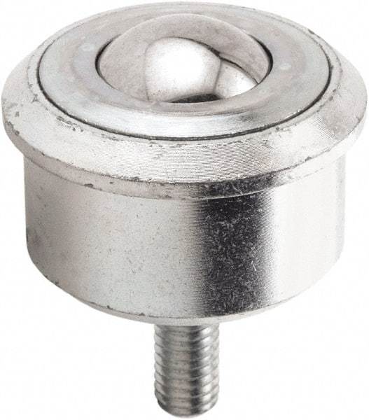 Hudson Bearing - 1.1875 Inch Diameter, Round, Stainless Steel Ball Transfer - 2 Inch Overall Diameter, 1.4375 Inch Mount Height, 750 Lb. Capacity - A1 Tooling