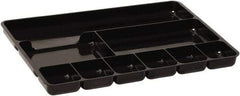 Rubbermaid - 9 Compartment, 13.97 Inch Wide x 9.11 Inch Deep x 1.13 Inch High, Drawer Organizer - Plastic, Black - A1 Tooling