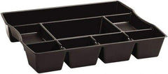 Rubbermaid - 8 Compartment, 14.86 Inch Wide x 11.88 Inch Deep x 2-1/2 Inch High, Drawer Organizer - Plastic, Black - A1 Tooling