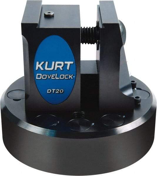 Kurt - 2" Jaw Width, 3-3/4" High x 4.47" Long x 4-15/32" Wide Dovetail Vise - For Use with 4 & 5 Axis Workholding Systems - A1 Tooling