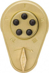 Kaba Access - 1-3/8 to 1-1/2" Door Thickness, Bright Brass Finish, Mechanical Deadbolt - Nonhanded Handling, Combination Override, Keyless Cylinder - A1 Tooling