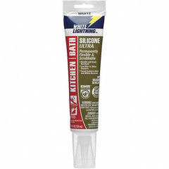 White Lightning - 5.3 oz Tube White Silicone Sealant - -80 to 450°F Operating Temp, 30 min Tack Free Dry Time, 24 hr Full Cure Time - A1 Tooling