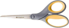 Ability One - 3" LOC, 8" OAL Titanium Scissors - Ambidextrous, Bent Handle, For Sticky Residues - A1 Tooling