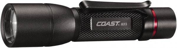 Coast Cutlery - White LED Bulb, 130 Lumens, Industrial/Tactical Flashlight - Black Aluminum Body, 1 AA Battery Included - A1 Tooling