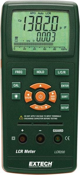 Extech - LCR200, Digital Passive Component LCR Multimeter - 200 mOhm, Measures Capacitance, Resistance - A1 Tooling