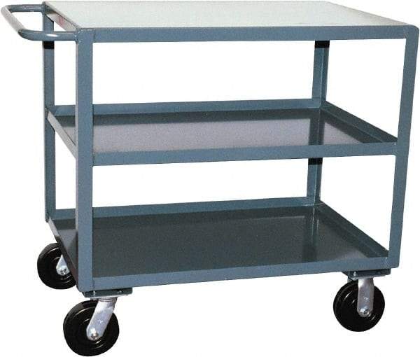 Jamco - 2,400 Lb Capacity, 24" Wide x 30" Long x 36" High Heavy Duty Service Cart - 3 Shelf, Steel - A1 Tooling