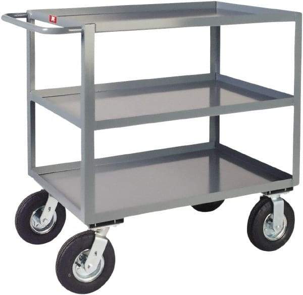 Jamco - 1,200 Lb Capacity, 24" Wide x 36" Long x 39" High Heavy Duty Service Cart - 3 Shelf, Steel - A1 Tooling