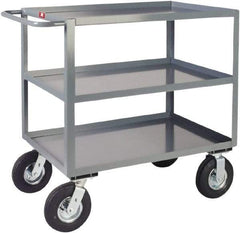 Jamco - 1,200 Lb Capacity, 30" Wide x 36" Long x 39" High Heavy Duty Service Cart - 3 Shelf, Steel - A1 Tooling