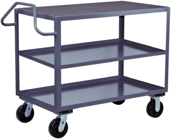 Jamco - 2,400 Lb Capacity, 30" Wide x 48" Long x 36" High Heavy Duty Service Cart - 3 Shelf, Steel - A1 Tooling