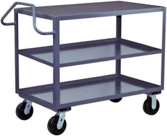 Jamco - 2,400 Lb Capacity, 24" Wide x 48" Long x 36" High Heavy Duty Service Cart - 3 Shelf, Steel - A1 Tooling