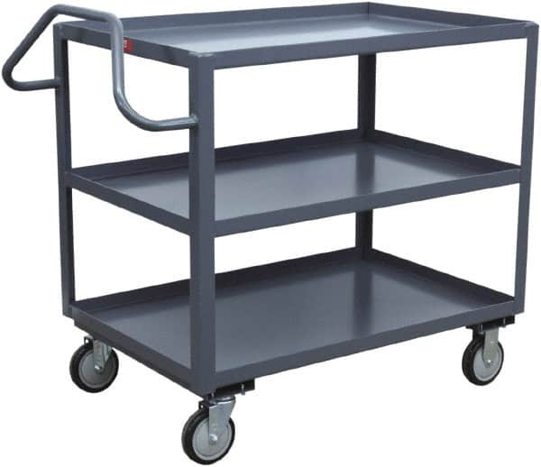 Jamco - 1,200 Lb Capacity, 48" Wide x 24" Long x 43" High Service Cart - 3 Shelf, Steel - A1 Tooling