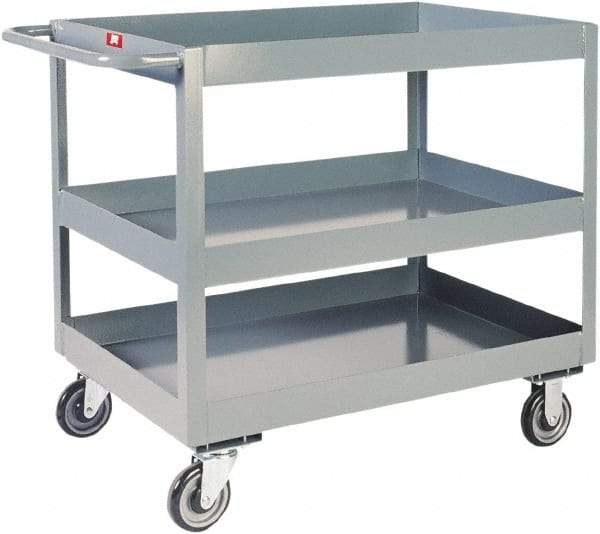 Jamco - 1,200 Lb Capacity, 48" Wide x 24" Long x 39" High Deep Shelf Cart - 3 Shelf, Steel - A1 Tooling