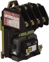 Square D - No Enclosure, 4 Pole, Electrically Held Lighting Contactor - 20 A (Tungsten), 30 A (Fluorescent), 110 VAC at 50 Hz, 120 VAC at 60 Hz, 4NO Contact Configuration - A1 Tooling