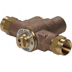 Haws - 1/2" Inlet, 2-5/8" Long x 6-1/8" Wide x 5-1/4" High, Brass Plumbed Wash Station Tempering Valve - Compatible with Combination Drench Shower & Eye/Face Wash Stations - A1 Tooling