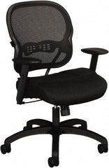 Basyx - 41-3/4" High Mid Back Chair - 27-3/8" Wide x 26-3/8" Deep, Padded Mesh Seat, Black - A1 Tooling