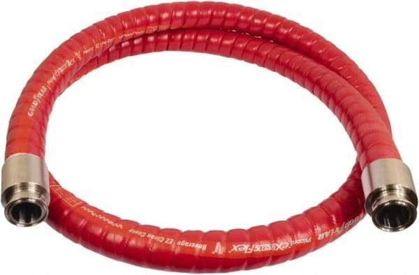 Continental ContiTech - 2" Inside x 2.537" Outside Diam, 220°F, Tri-Clovers Food & Beverage Hose - 4" Bend Radius, Red, 25' Long, 250 Max psi, 29 Vacuum Rating - A1 Tooling