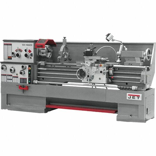 Jet - 18" Swing, 60" Between Centers, 230 Volt, Triple Phase Engine Lathe - 7MT Taper, 7-1/2 hp, 25 to 1,800 RPM, 3-1/8" Bore Diam, 40" Deep x 49" High x 116-1/2" Long - A1 Tooling