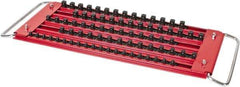 Value Collection - 76 Piece Capacity Locking Socket Organizer Tray - 1/4, 3/8 & 1/2" Drive, Red - A1 Tooling