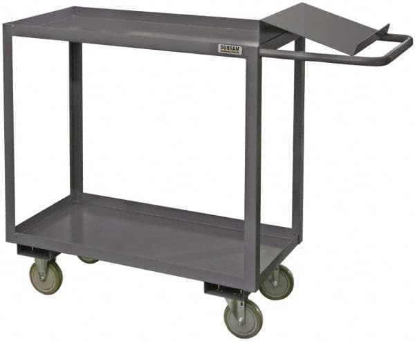 Durham - 1,200 Lb Capacity, 24" Wide x 36" Long x 37-5/8" High Order Picking Cart - 2 Shelf, Steel - A1 Tooling