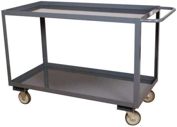 Durham - 1,200 Lb Capacity, 18" Wide x 30" Long x 37-5/8" High Heavy Duty Service Cart - 2 Shelf, Steel - A1 Tooling