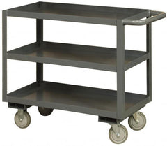 Durham - 1,200 Lb Capacity, 30" Wide x 60" Long x 37-5/8" High Heavy Duty Service Cart - 3 Shelf, Steel - A1 Tooling