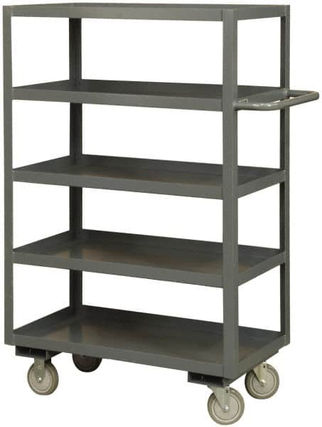 Durham - 3,000 Lb Capacity, 30" Wide x 60" Long x 60" High Heavy Duty Service Cart - 5 Shelf, Steel - A1 Tooling