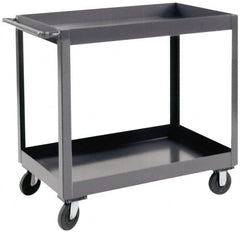 Durham - 1,200 Lb Capacity, 18" Wide x 30" Long x 37-5/8" High Heavy Duty Service Cart - 2 Shelf, Steel - A1 Tooling