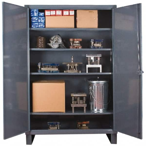 Durham - 4 Shelf Locking Storage Cabinet - Steel, 48" Wide x 24" Deep x 78" High - A1 Tooling