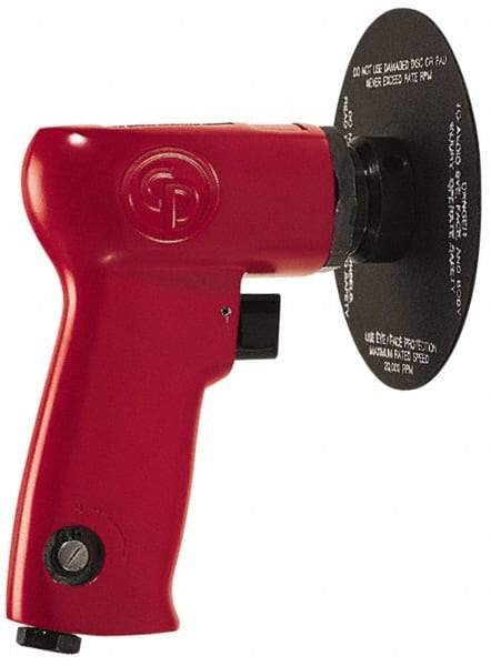 Chicago Pneumatic - 5" Max Disc, 14,000 RPM, Pneumatic Handheld Disc Sander - 21 CFM, 1/4" Inlet, 0.5 hp, 90 psi - A1 Tooling