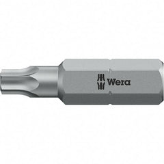 Wera - 1/4" Drive T1 Torx Screwdriver Bit - 1" OAL, Insert Bit - A1 Tooling