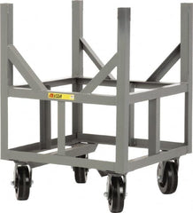 Little Giant - 3,000 Lb Capacity Steel Ergonomic Bar Cradle Truck - Steel Deck, 24" OAW, 24" Platform Length, Phenolic Casters - A1 Tooling