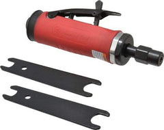 Universal Tool - 1/4" Collet, Straight Handle, Straight Air Die Grinder - 20,000 RPM, Rear Exhaust, 16 CFM, 0.45 hp, 90 psi, 1/4 NPT - A1 Tooling