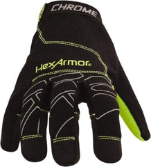 HexArmor - Size L (9), ANSI Cut Lvl A8, Puncture Lvl 2, Synthetic Leather Cut & Puncture Resistant Gloves - Hook & Loop Cuff, Black/Gray, Paired - A1 Tooling