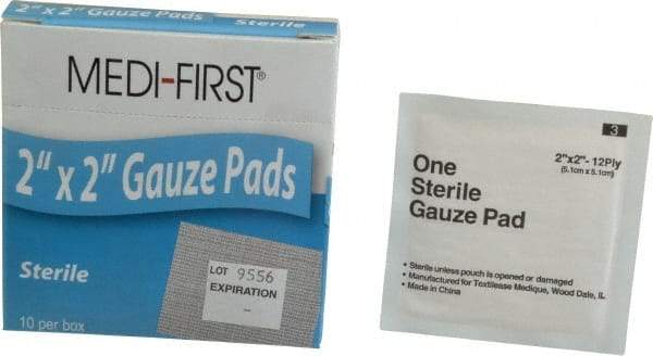 Medique - 2" Long x 2" Wide, General Purpose Pad - Gauze Bandage, Sterile - A1 Tooling