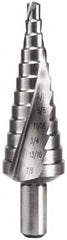 Hertel - 12 Hole Sizes, 3/16 to 7/8" Hole Diam High Speed Steel Step Drill Bit - A1 Tooling