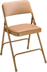 NPS - 18-3/4" Wide x 20-1/4" Deep x 29-1/2" High, Vinyl Folding Chair with Vinyl Padded Seat - French Beige - A1 Tooling