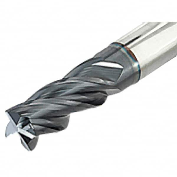 Iscar - 6mm, 4 Flute, Single End, Solid Carbide, 0.2mm Corner Radius End Mill - 61mm OAL, Right Hand Flute, 12mm LOC, Right Hand Cut, 25mm Extended Reach - A1 Tooling