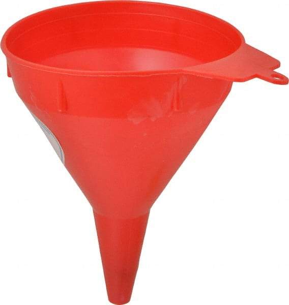 Funnel King - 1 pt Capacity Polyethylene Funnel - 4-1/2" Mouth OD, 1/2" Tip OD, 2-1/4" Straight Spout, Red - A1 Tooling