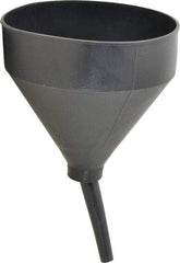 Funnel King - 3 Qt Capacity Polyethylene Funnel - 7-1/2" Mouth OD, 5/8" Tip OD, 4-7/16" Swivel Spout, Gray - A1 Tooling