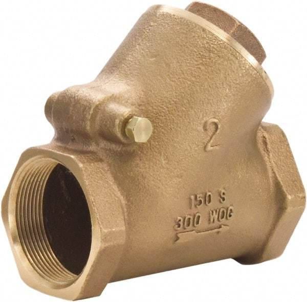 Legend Valve - 1-1/4" Lead Free Bronze Check Valve - Y-Pattern, FNPT x FNPT, 300 WOG - A1 Tooling