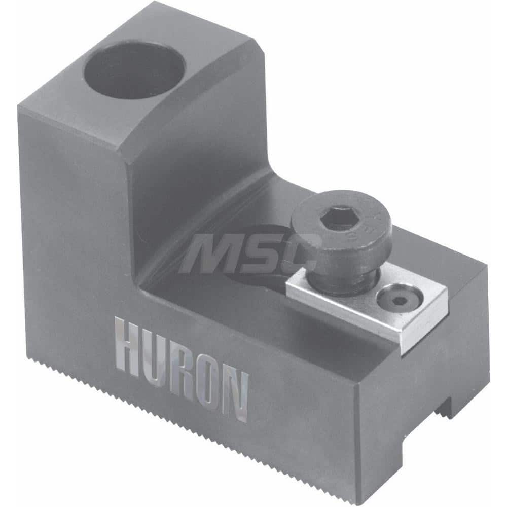 Huron Machine Products - Hard Lathe Chuck Jaws; Jaw Type: Quick-Jaw Change ; Jaw Interface Type: 1.5mm x 60 Serrated ; Maximum Compatible Chuck Diameter (Inch): 10 ; Material: Case Hardened 1018 ; Overall Width/Diameter (Decimal Inch): 2.1450 ; Overall L - Exact Industrial Supply